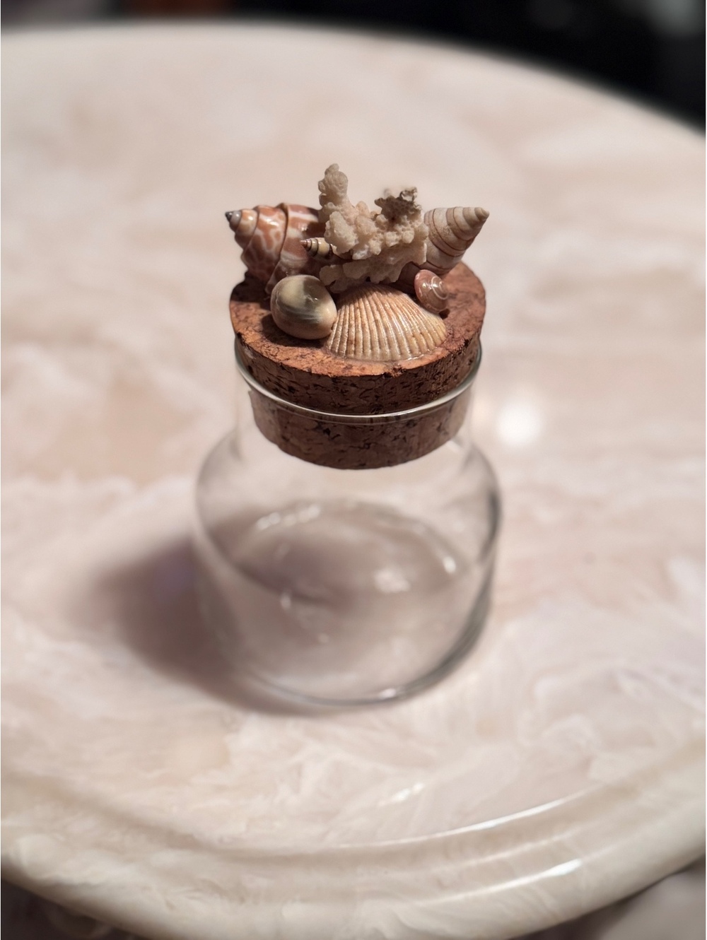Nautical themed cork jar
